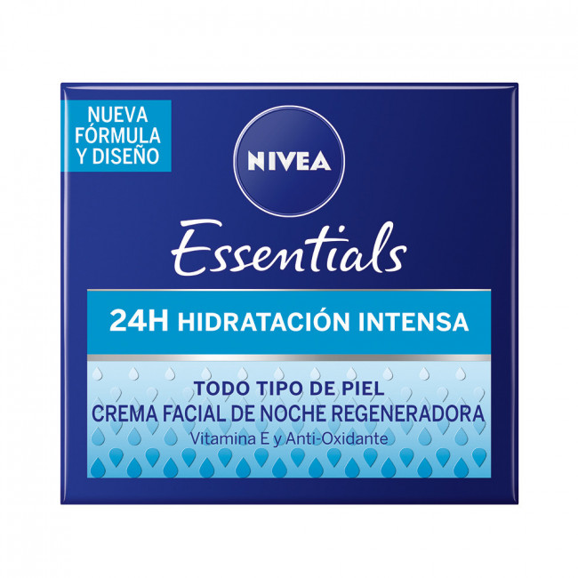 Nivea visage crema facial hidratante y regeneradora de noche, para todo tipo de piel  x 50 grs.