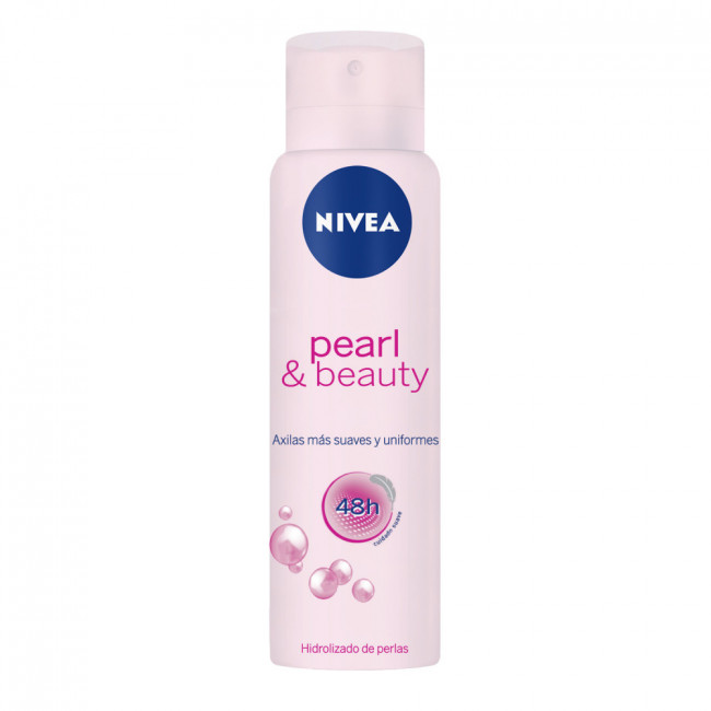 Nivea antitranspirante aerosol pearl & beauty, cuidado suave, sin siliconas con extracto de perla...