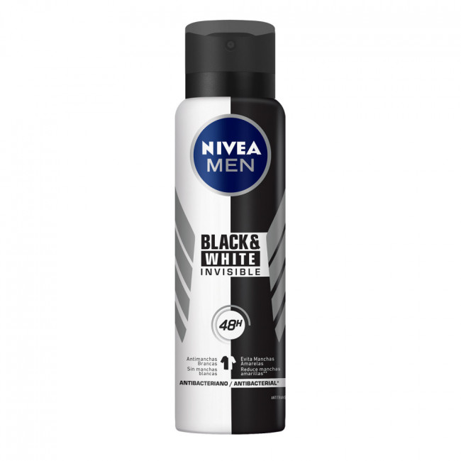 Nivea desodorante aerosol hombra invisible b&w x 150 ml.
