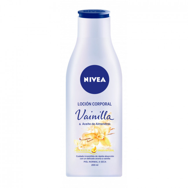 Nivea body loción corporal para piel normal a seca, perfume vainilla con aceite de almendras x...