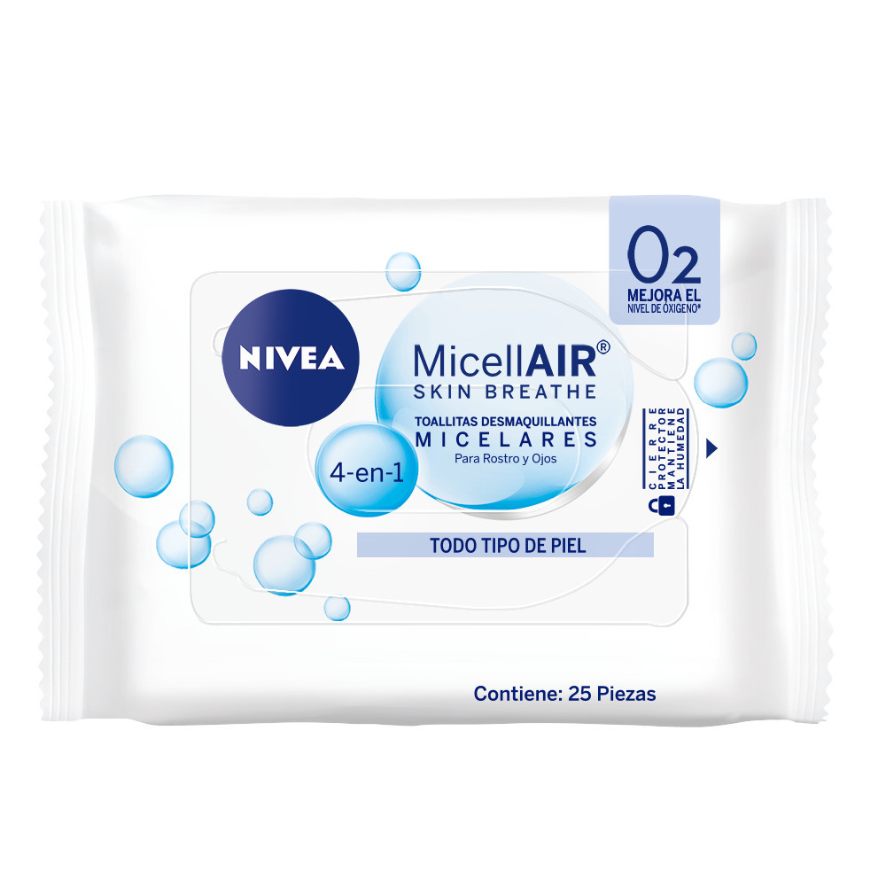 Nivea Micelar 4en1 25 Unidades Toallitas Desmaquillantes en