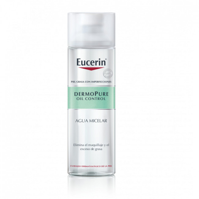 Eucerin dermopure agua micelar de limpieza facial x 200 ml.