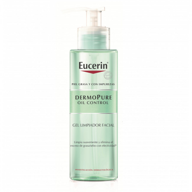Eucerin dermopure oil control gel limpiador para pieles mixtas o grasas x 400 ml.