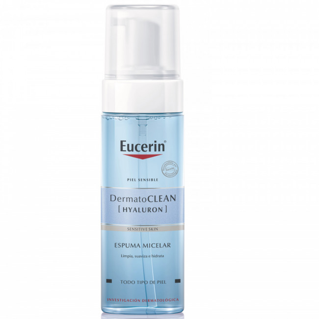 Eucerin dermato clean espuma micelar de limpieza x 150 ml.