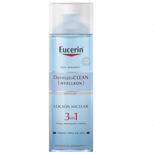 Eucerin dermatoclean agua micelar de limpieza facial 3en1 x 200 ml.