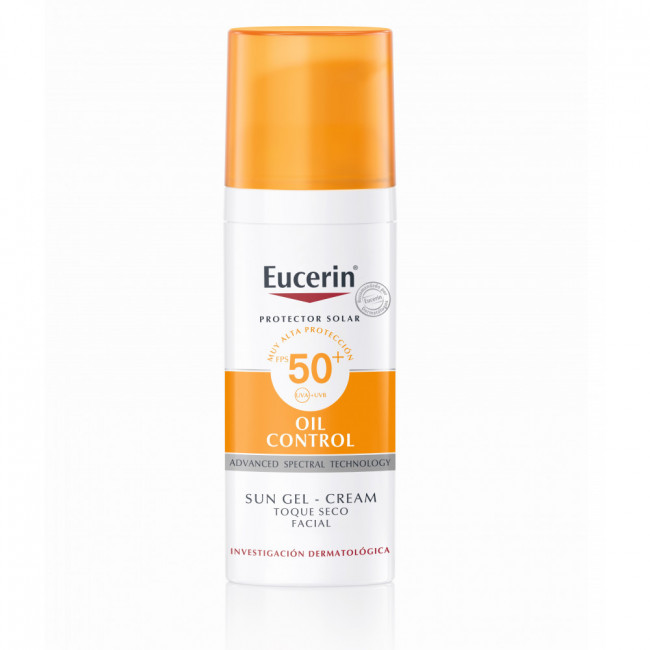 Eucerin solar facial toque seco oil control gel crema factor 50 x 50 ml.