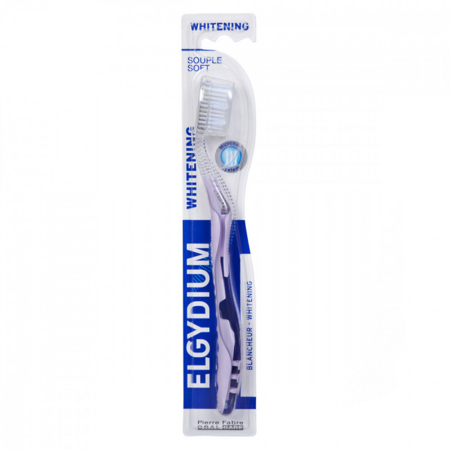 Elgydium cepillo dental blanqueador suave x 1 unidad.