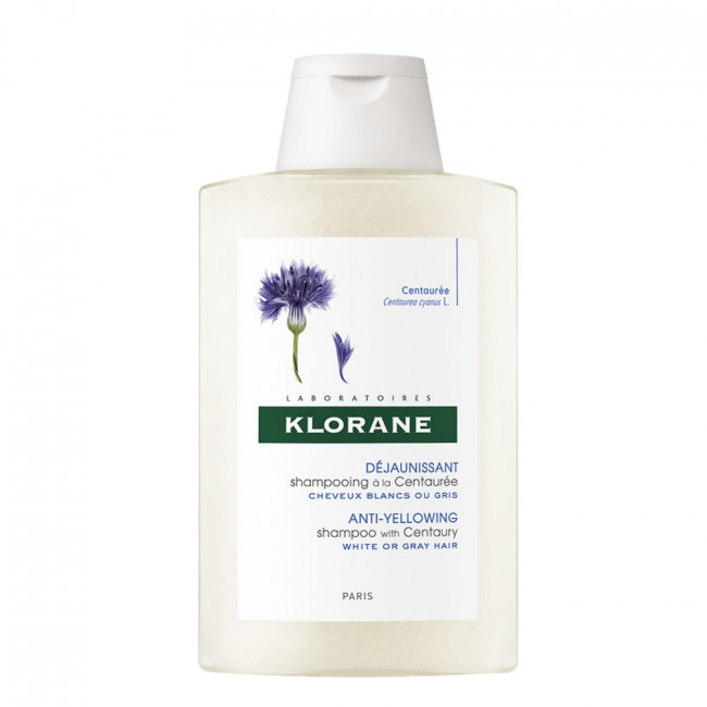 Klorane shampoo matizante centaurea para reflejos canosos x 200ml.