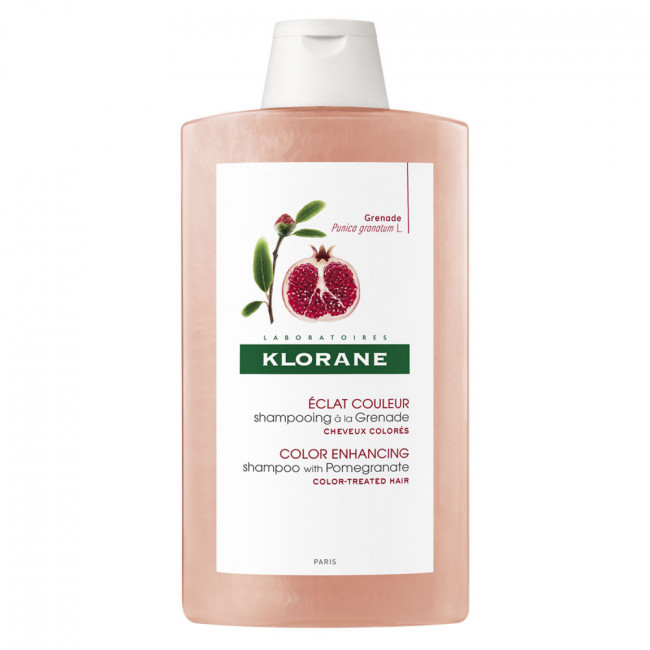 Klorane shampoo granada para cabellos teñidos x400ml.
