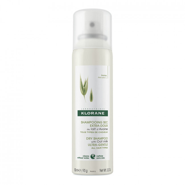 Klorane shampoo en seco de avena, permite lavar el cabello sin mojarlo en solo dos minutos x 150 ml.