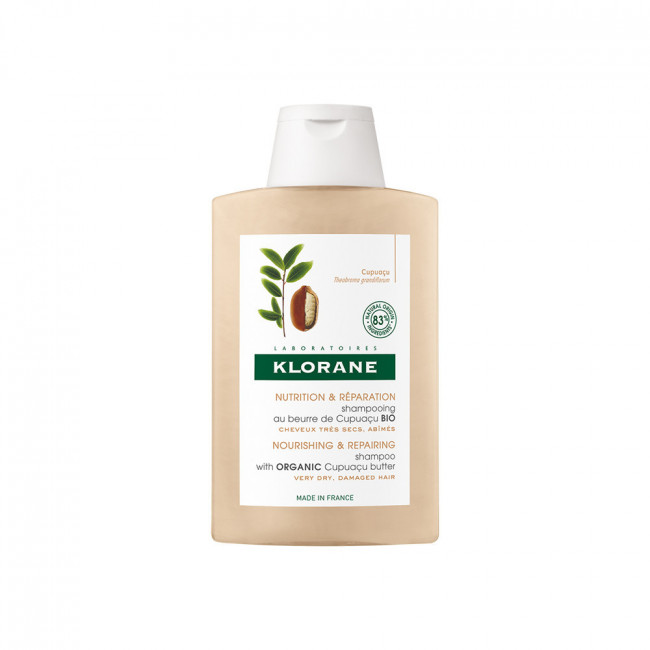 Klorane shampoo cupuacu nutre profundamente y repara los cabellos muy secos y dañados x 200 ml.