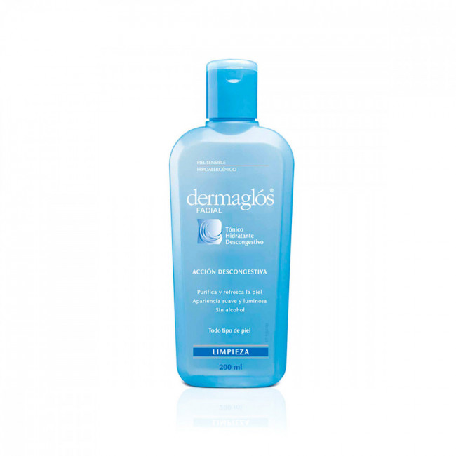 Dermaglos tónico facial hidratante x 200 ml.