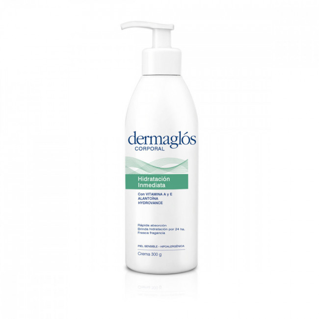 Dermaglos crema hidratación inmediata x 300 ml.