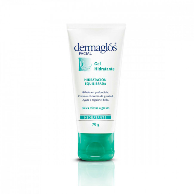 Dermaglos gel hidratante facial para piel mixta a grasa, hidrata en profundidad, controla el...