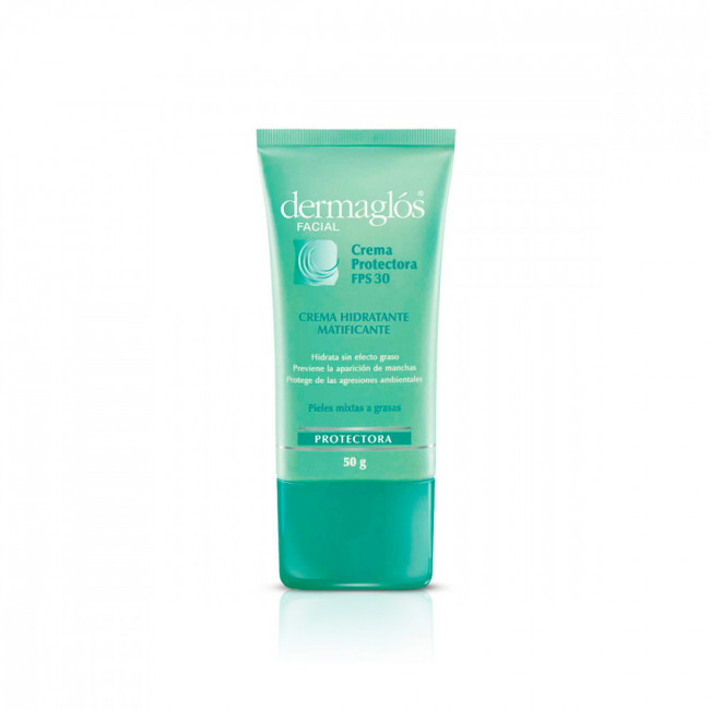 Dermaglos crema hidratante matificante spf 30, hidrata sin efecto graso, para pieles mixtas o...