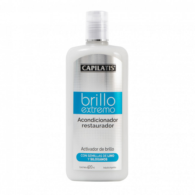 Capilatis bálsamo acondicionador brillo extremo, activador de brillo extremo y restaurador x 420 ml.