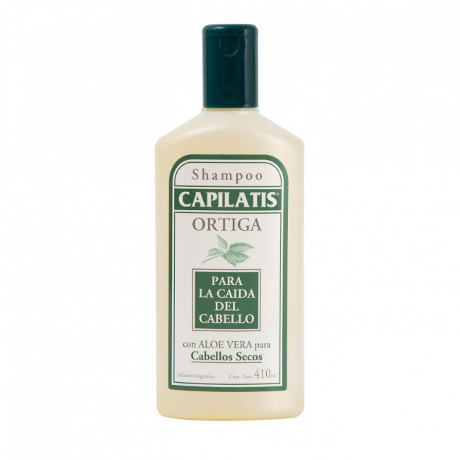 Capilatis ortiga shampoo para la caída del cabello con aloe vera para cabellos secos x 410 ml.