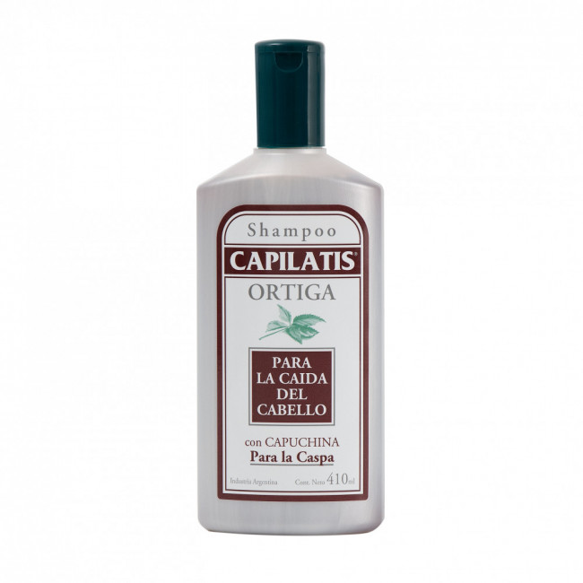 Capilatis ortiga caspa shampoo para la caída del cabello con capuchina para la caspa x 410 ml.