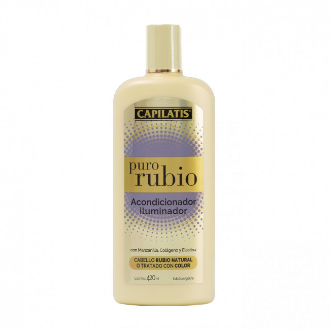 Capilatis puro rubio acondicionador iluminador con manzanilla, colágeno y elastina x 420 ml.