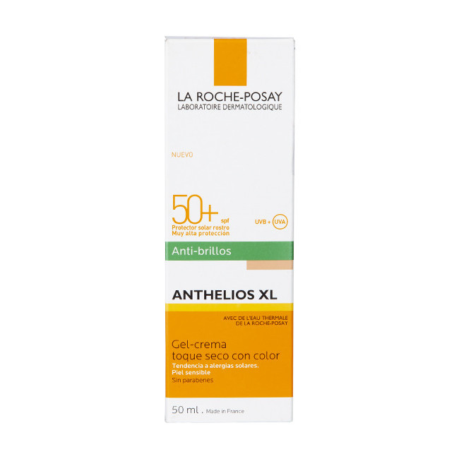 La roche posay anthelios protector solar factor 50 toque seco con color x 50 ml.