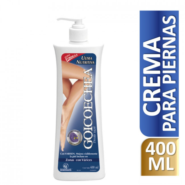 Goicoechea crema nutritiva para piernas nueva fórmula x 400 ml.