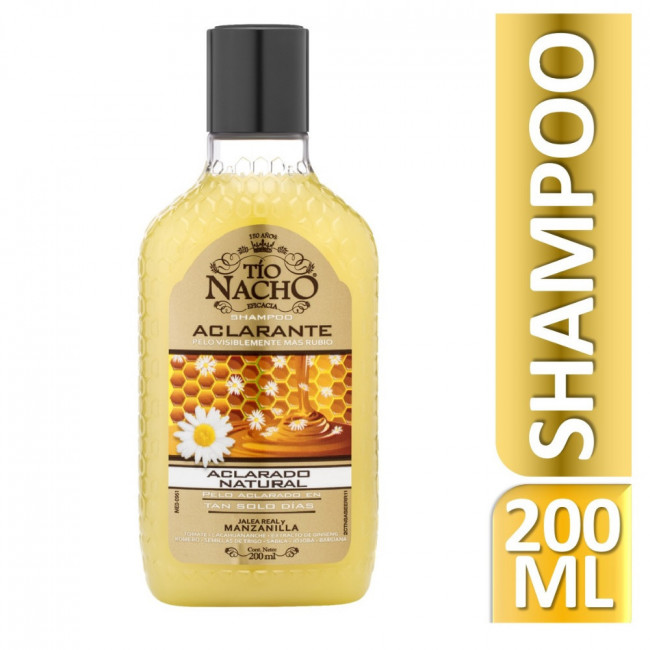 Tio nacho shampoo aclarante x 200 ml.