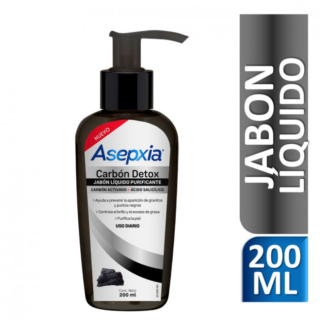 Asepxia carbon jabón líquido x 200 ml