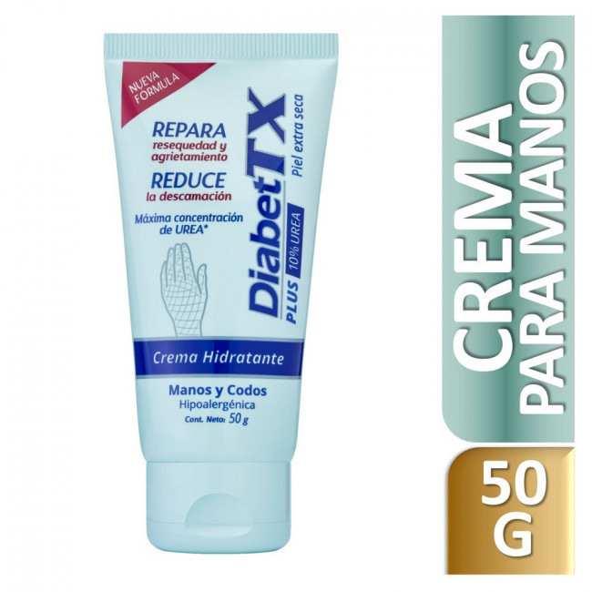 Diabetex-tx crema hidratante para manos y codos x 50 ml.