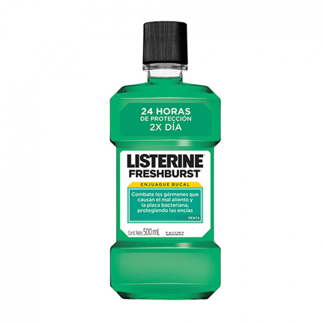 Listerine enjuague bucal fresh 24hs x 500 ml.