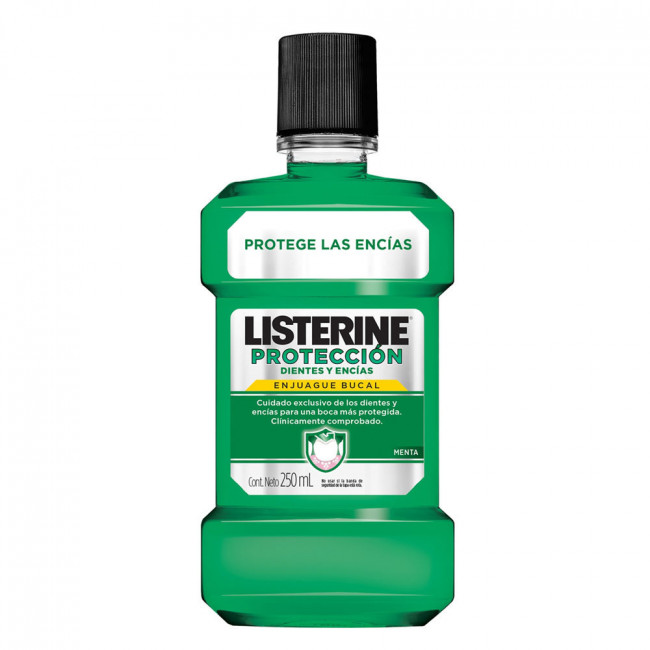 Listerine enjuague bucal protección dientes y encías x 250 ml.