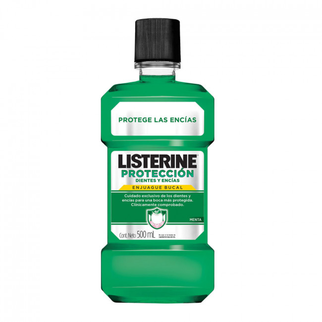 Listerine enjuague bucal protección dientes y encías x 500 ml.