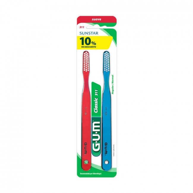 Gum cepillo dental 311 classic suave promo x 2