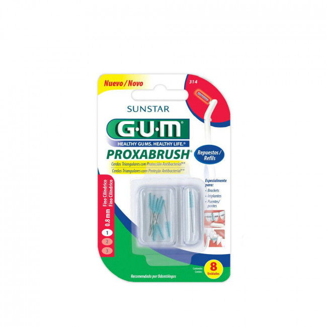 Gum interdetales 314 repuestos finos cilíndricos x 8 unidades 