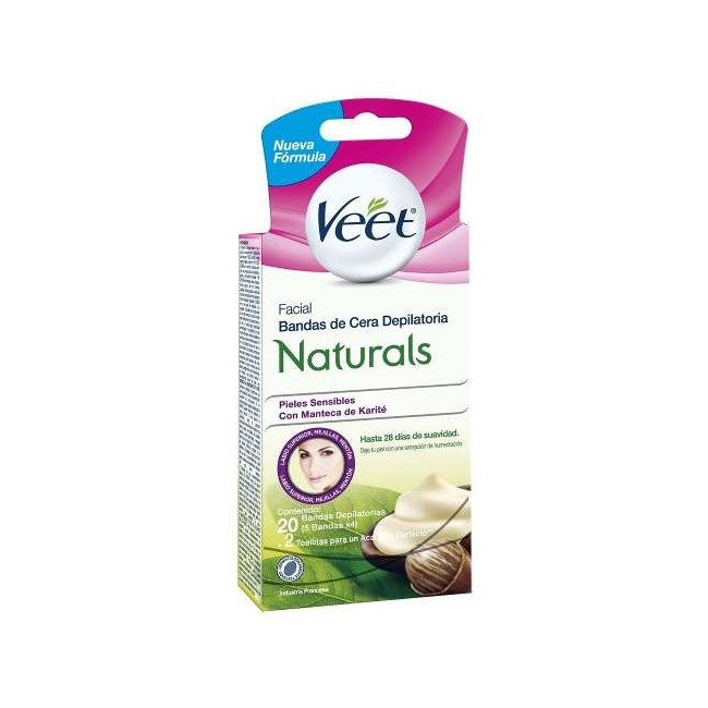 Veet banda depilatoria natural x 20 unidades.