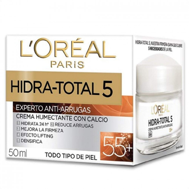 Dermo expert de loreal hidra total crema antiage +55, hidrata,efecto lifting, densifica x 50 ml.