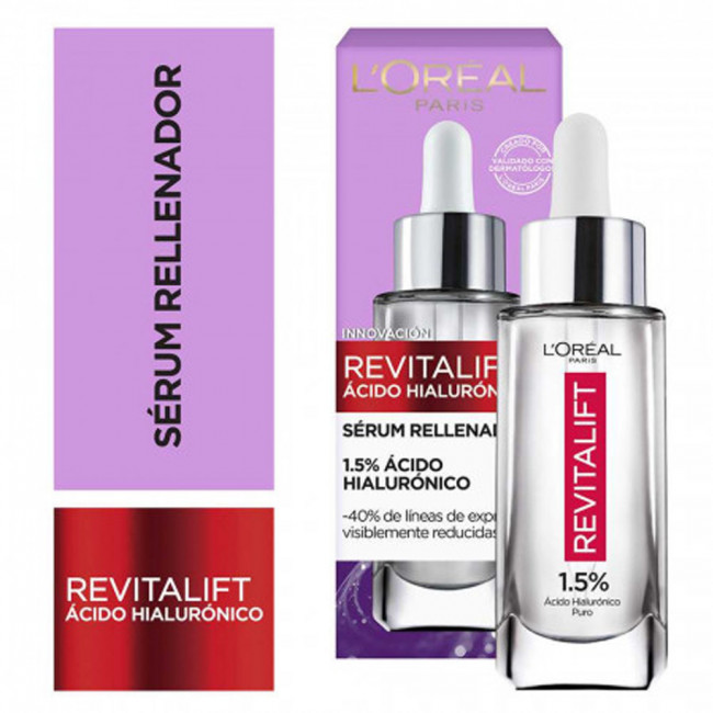 Dermo expert de loreal  revitalift ácido hialurónico serum x 30 ml.