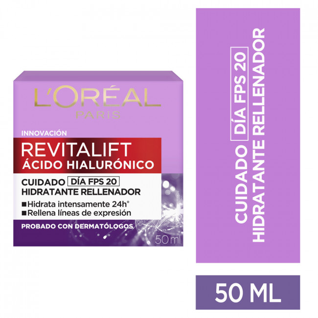 Loreal dermo expert revitalift ácido hialurónico crema hidratante de día x 50 ml.