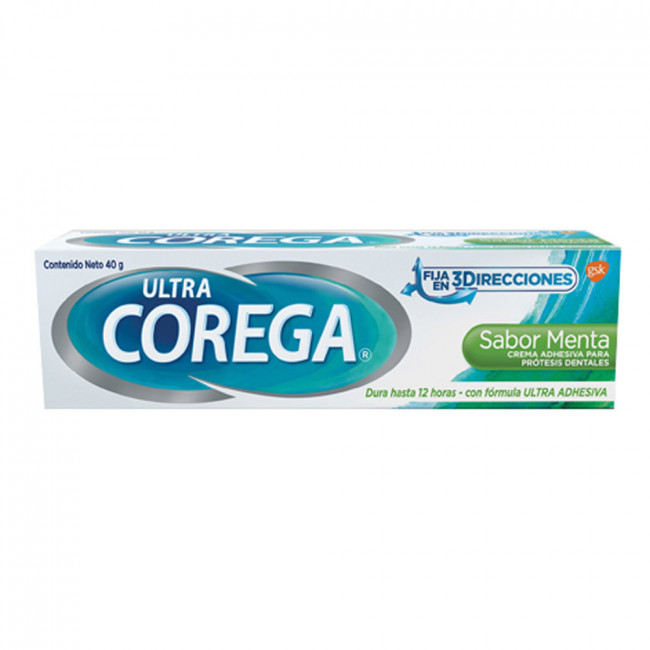Ulltra corega crema adhesiva dental sin sabor x 40 grs.