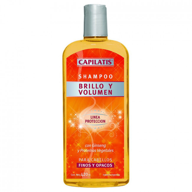 Capilatis protección shampoo brillo y volumen x 420 ml.