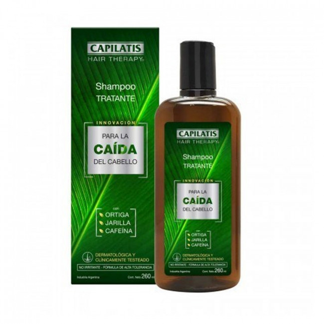 Capilatis shampoo tratante para la caída del cabello, con ortiga-jarilla-cafeína x 260 ml.