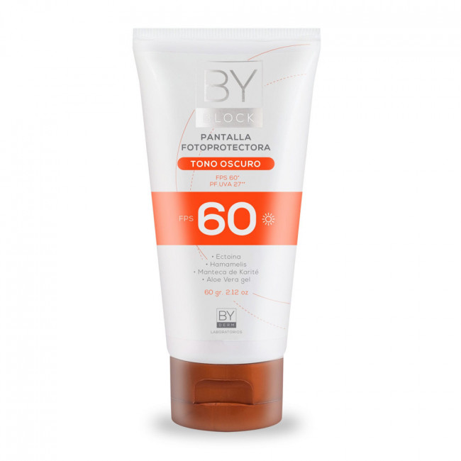 By she-by derm by block  solar factor 60 con color oscuro x 60 grs