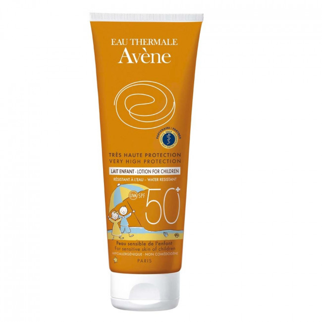Avene protector solar factor 50 leche niños x 250 ml.