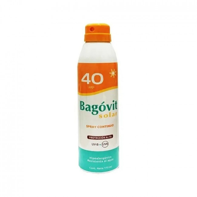Bagovit protector solar factor 40 spray continuo x 170ml.
