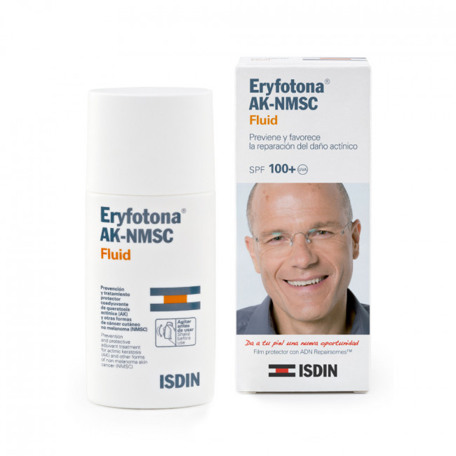 Isdin eryfotona ak-nmsc fluido,   previene y repara eficazmente el daño actínico en la piel...
