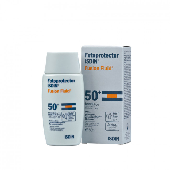 Isdin fotoprotector fusion fluid factor 50, proporciona un acabado sin brillos que no reseca la...