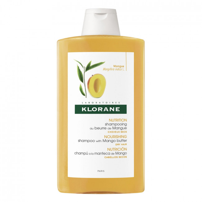Klorane tratamiento shampoo  mango para cabellos secos y maltratdos 400ml.