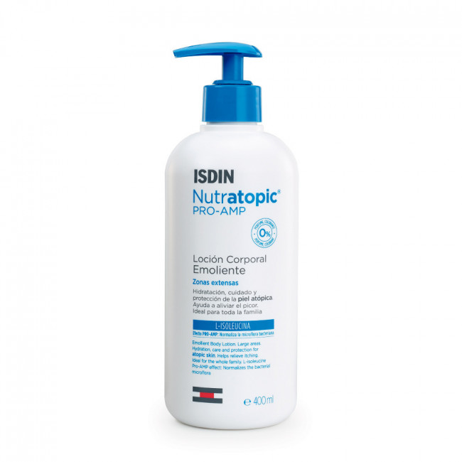 Isdin nutratopic pro amp loción hidratante emoliente textura más ligera, alivia el picor,...