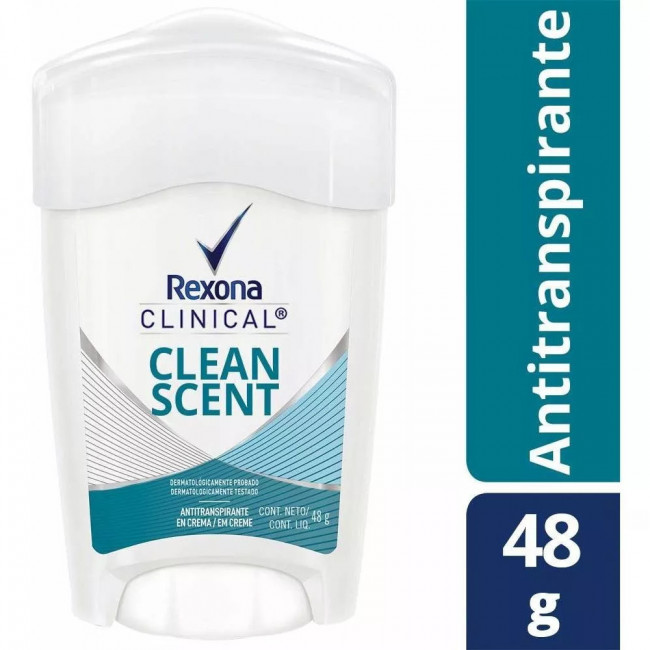 Rexona clinical desodorante mujer barra clean  scent x 48grs.