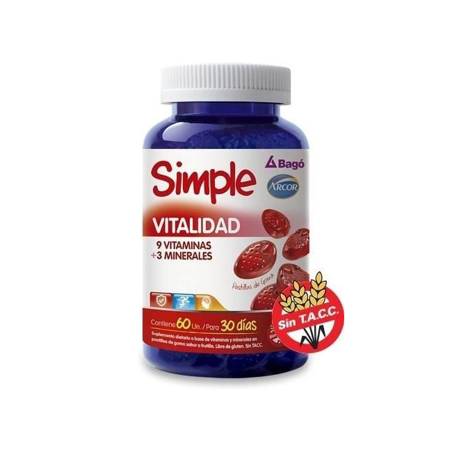 Simple vitalidad frutilla,  aporta de manera agradable y sencilla las vitaminas y minerales que...