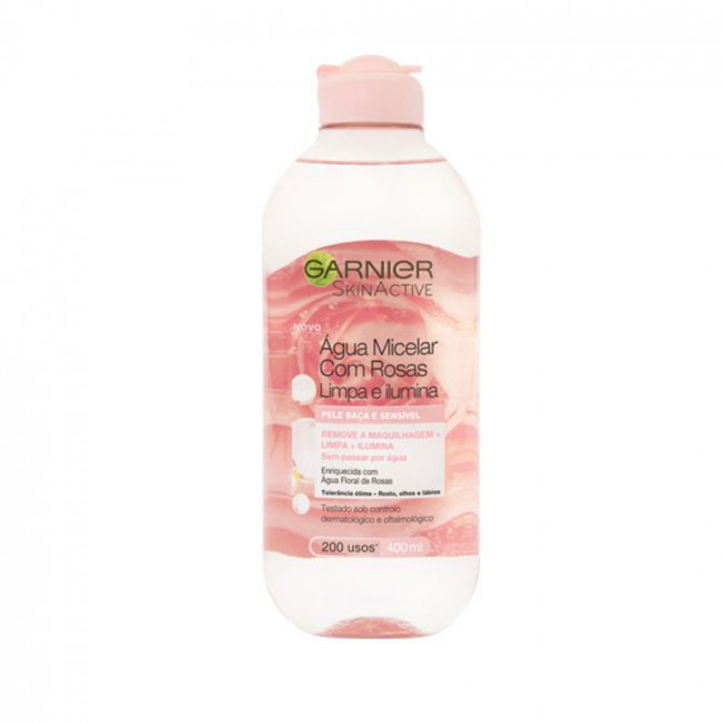 Garnier skin active agua micelar de limpieza facial con rosas x 400 ml.